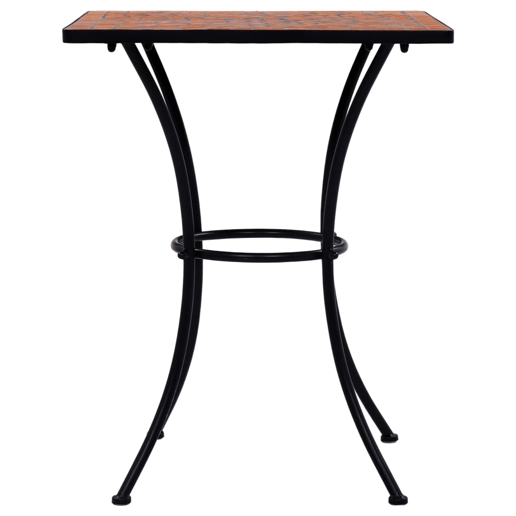 Mosaik-Bistrotisch Terrakotta 60 cm Keramik